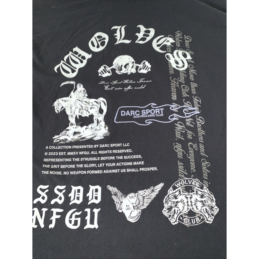 Darc Sport Wolves Club NFGU HEAVEN HAS TO WAIT XL‎ T-Shirt Grim Reaper Oversized